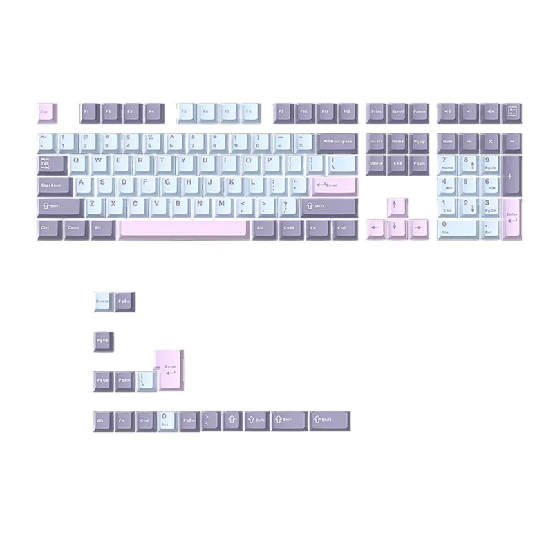 

AK51-125 Keys PBT Double Shot Keycaps Set Key Caps Cherry Height For MX Mechanical Gaming Keyboard