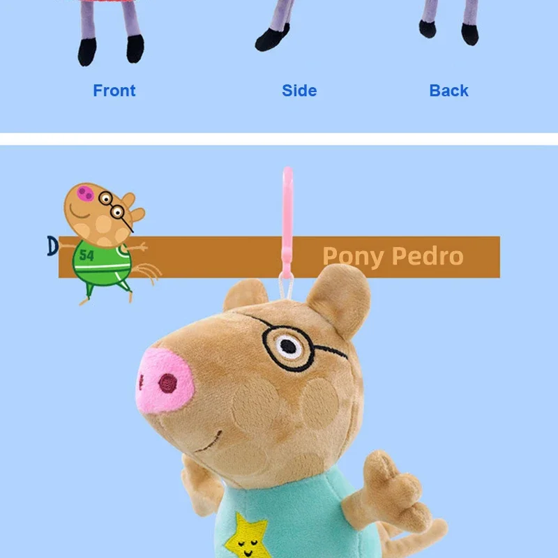Echte Peppa Pig Plüsch Schwein Kinder Spielzeug 19CM Haustier Dinosaurier Teddybär Weiche Angefüllte Anime Figur Puppe kinder Geburtstag geschenke – Detail 28