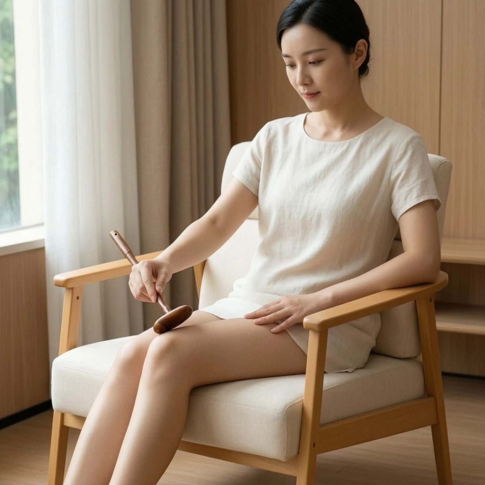 Gua Sha Tool with Long Handle Handheld Long Handle Body Scraper Self-Scraping Tool Ergonomic Massager Smooth for Adults, Home