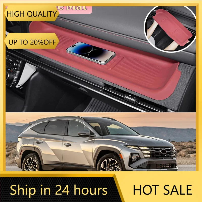

Для Hyundai Tucson NX4 2024 2025 2026, коврик для передней пассажирской приборной панели, силиконовый защитный коврик, аксессуары для украшения интерьера автомобиля