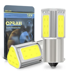 Oprah 2pcs Car LED Bulb 1156 BA15S P21W 1157 BAY15D Turn Signal Light COB 6000k White Auto Brake Tail Lamp Reverse Parking Bulbs