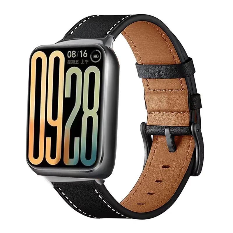 حزام ساعة عتيق لساعة Xiaomi Mi Band 9 Pro 8 Pro سوار جلدي كوريا لساعة Redmi 4 5 حزام بديل