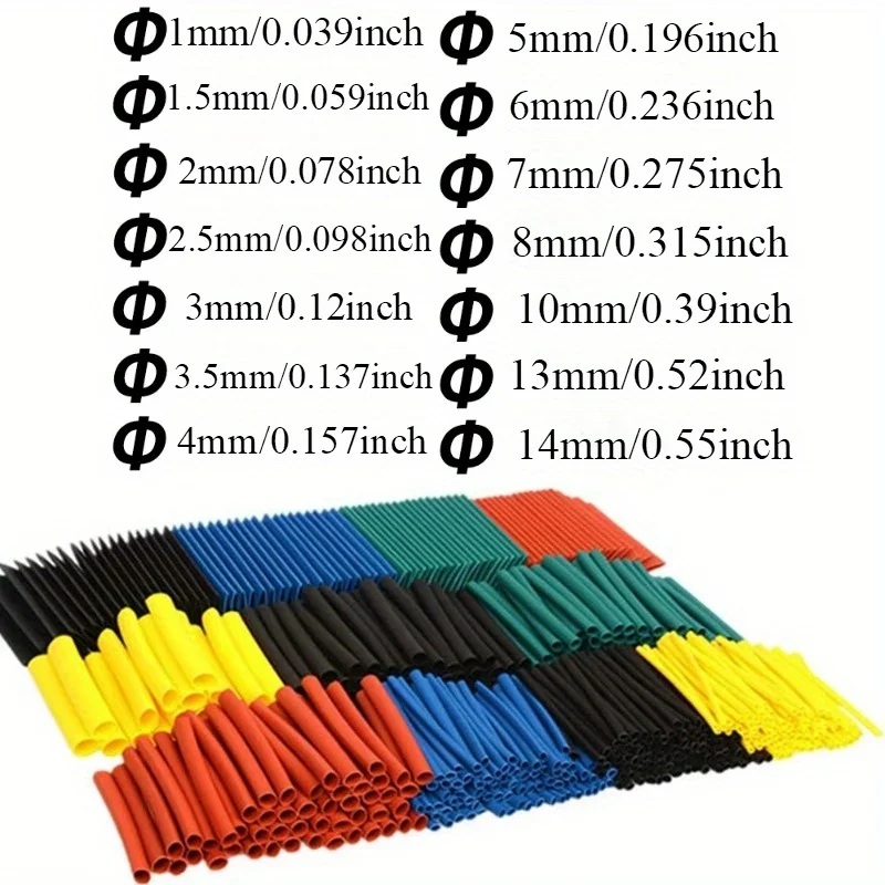 

164PCS Heat Shrink Tube Kit Insulation Heat Shrink Wire Wrapping Protecter Electrical Connection Cable Insulation Sleeved ﻿