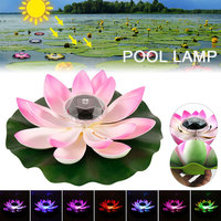 Floating Lotus Light Solar Powered Lotus Lamp with 7 Colors RGB LED Light Waterproof Lotus Light Water Floating Lotus Night Lamp