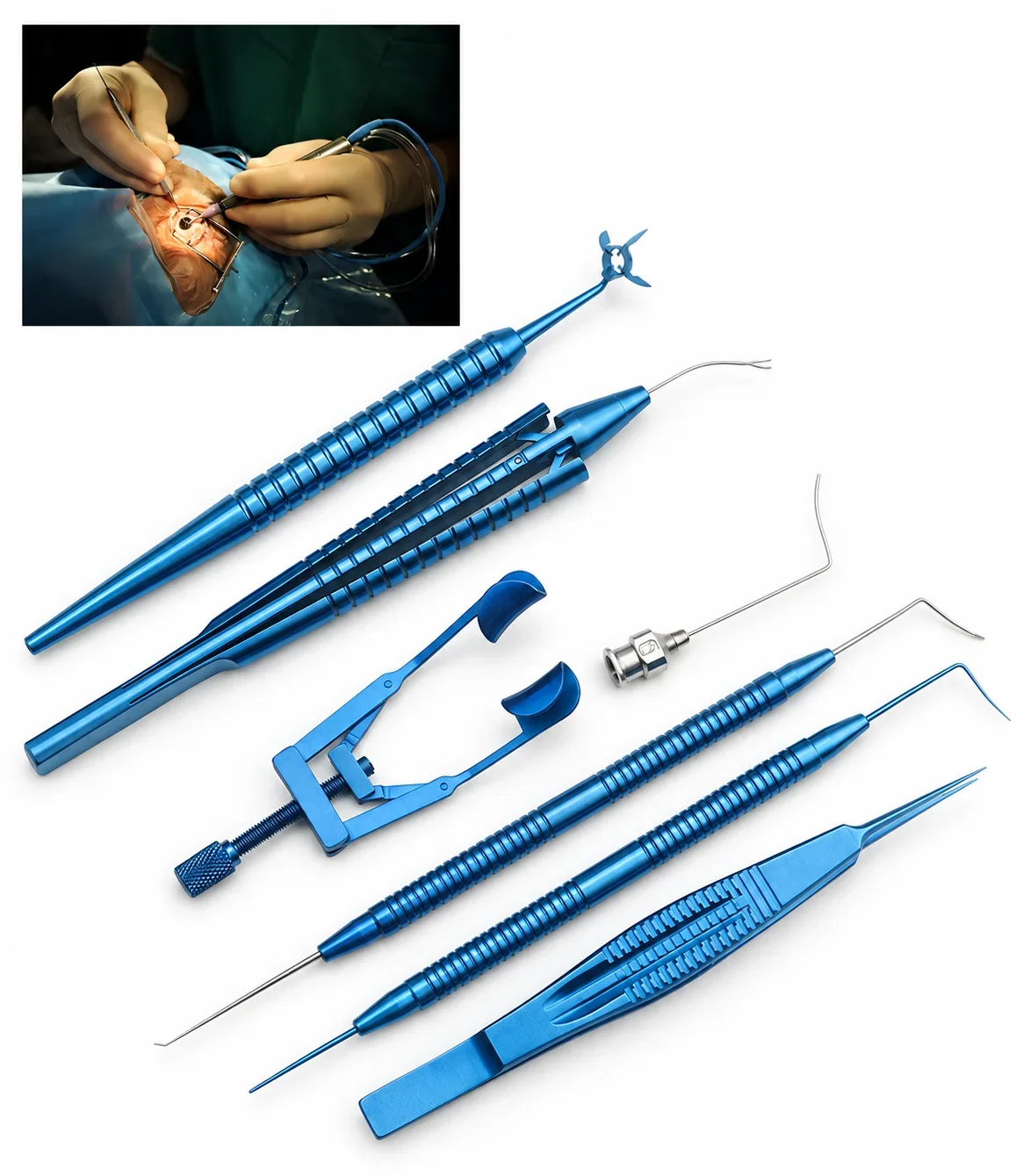 Veterinary Cataract Surgery Microsurgical Ophthalmic Instrument Implantable Collamer Lens Epithelial Flap Dissector Elevator