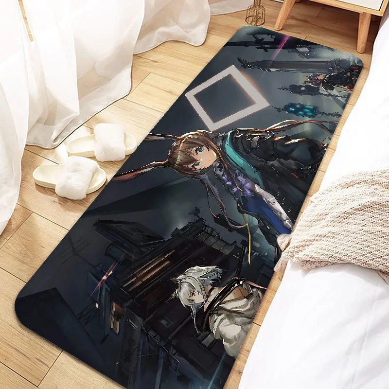 Anime Game Arknights Door Mat Entrance Non-slip Doormat Washable Kitchen Carpet Living Room Hallway Rugs Bathroom Bath Door Mats