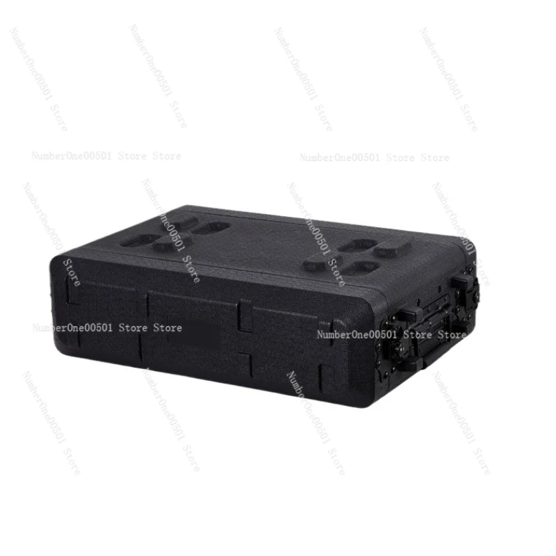 

Heavy-Duty PE Plastic Flight Case Shockproof Storage Box for Wireless Microphones Amplifiers Audio Equipment U-Shape Design