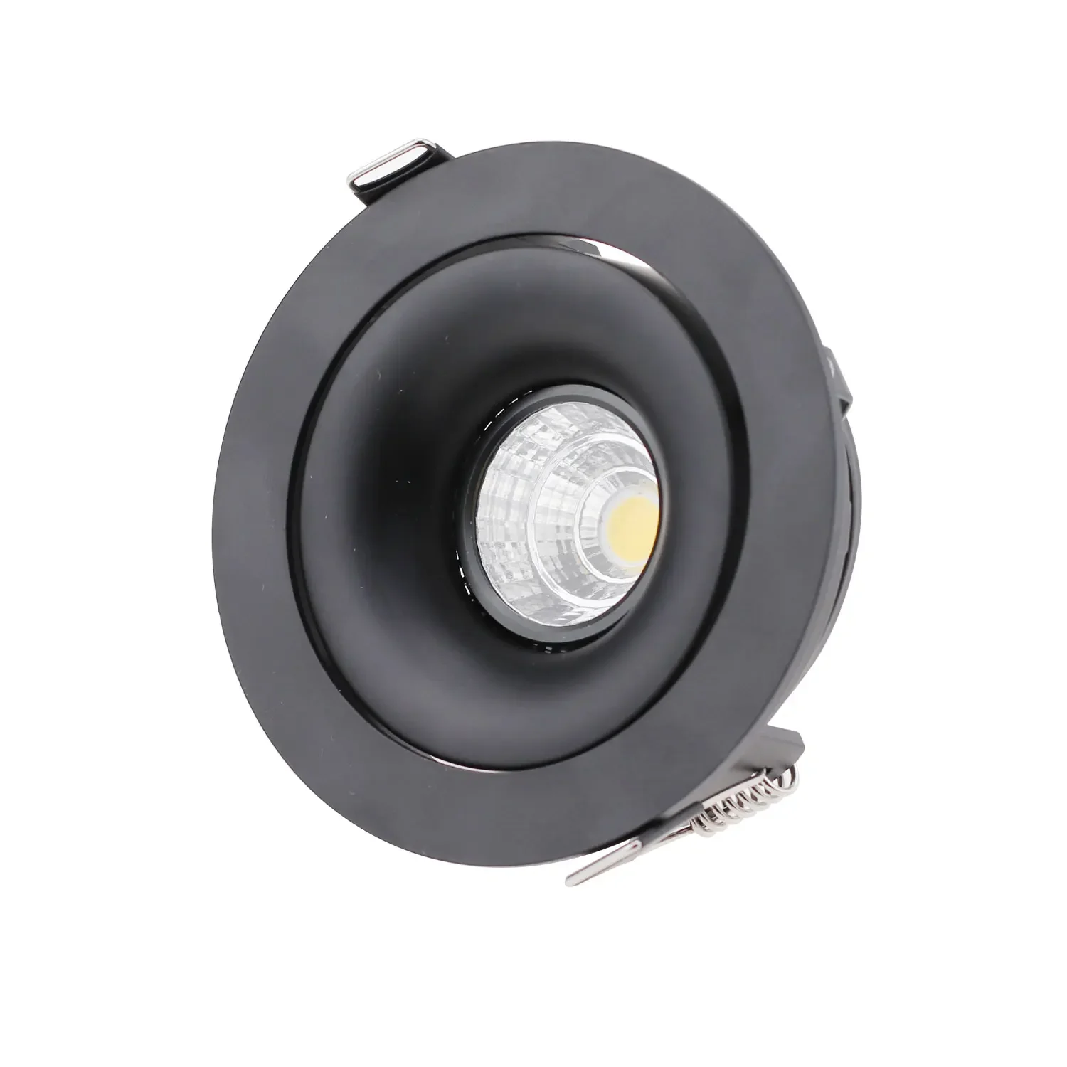 Round Black White Recessed Ceiling Lamps Holder Suit GU10 MR16 Socket Base LED Spot and Halogen Built-in Spotlights Interior Dec