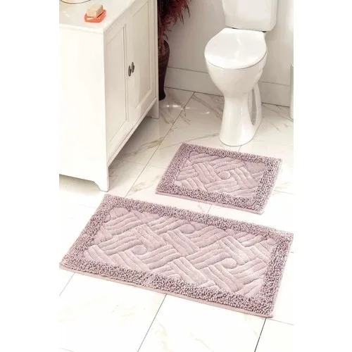 Anchor Home Cotton Toilet Seat Pad Bath Mat Set Asos Dirty Pink 2'li