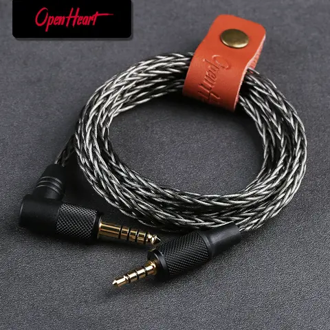 OPENHEART Deepspace 8 코어 실버-구리 합금 밸런스 케이블, 소니 MDR-MV1 헤드폰 업그레이드 케이블 XLR 4.4mm 6.35mm 2.5mm