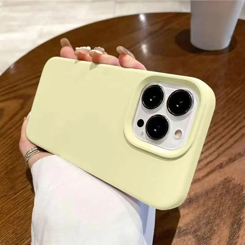 حافظة هاتف من السيليكون السائل لهاتف Redmi Note 14 13 Pro Plus Pro + 5G 4G غطاء خلفي ناعم بسيط ولطيف بلون الحلوى مقاوم للصدمات