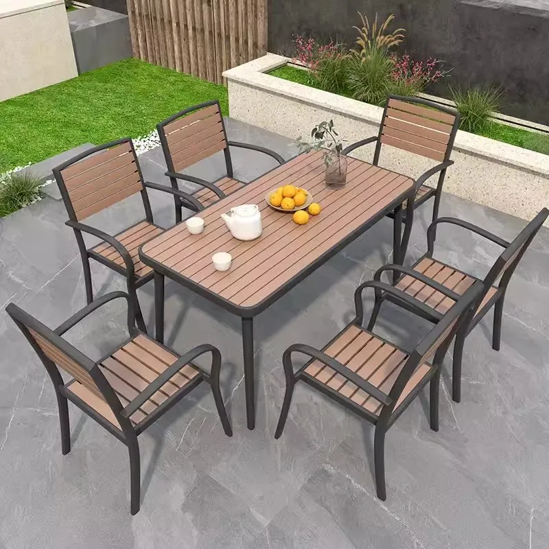 &c White Iron Durable Outdoor Sun Protection Table Chair for Garden Park Villa Coffee Shop Milk Tea Shop Balcony Courtyard