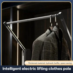 Wardrobe Electric Lift Clothes Rod Cloakroom High Cabinet Intelligent Automatic Clothes Hanger Touch Rise Return Clothes Rod