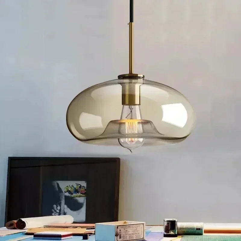 ヴィンテージガラス照明ホームシーリングランプ寝室リビングルームレストラン廊下北欧屋内装飾照明器具