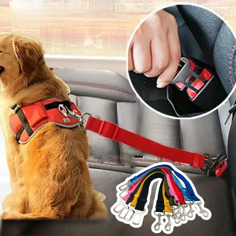 

GEFENSI автомобильный ремень безопасности для собак, защита для путешествий, аксессуары для домашних животных, поводок для собак, ошейник, отрывной твердый автомобильный ремень безопасности