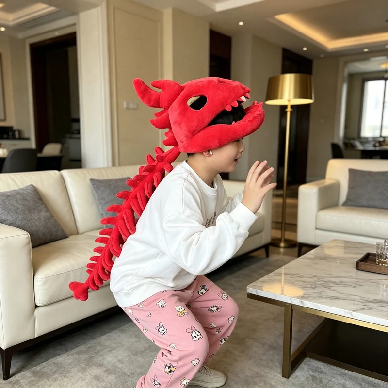 Halloween Dinosaur Skeleton Headgear, Role-Playing Costumes, Plush Toys, Fun Pranks, Creative Toys, Birthday Gifts For Family