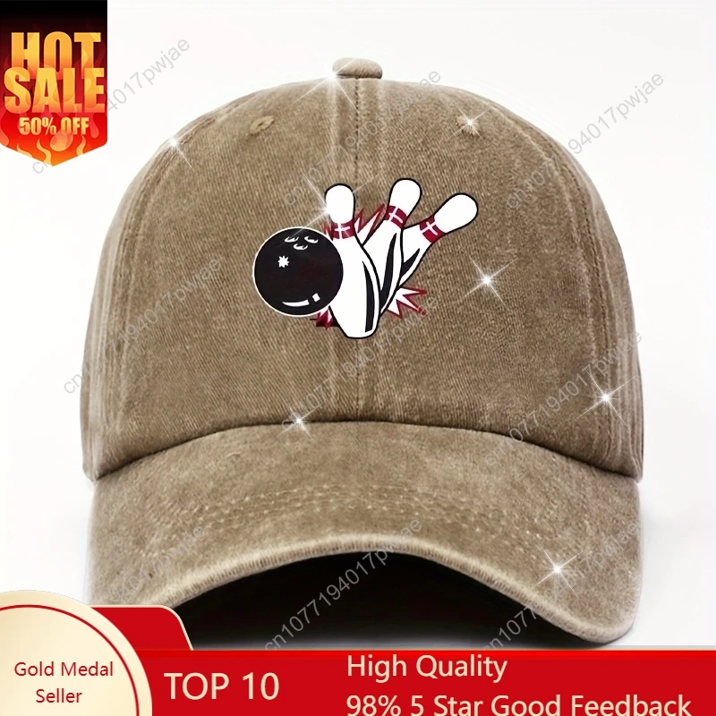 [Sombrero de bolos retro] Sombrero de bolos retro negro suave y ligero para papá - Gorra deportiva informal cómoda y ajustable para exteriores con Bea