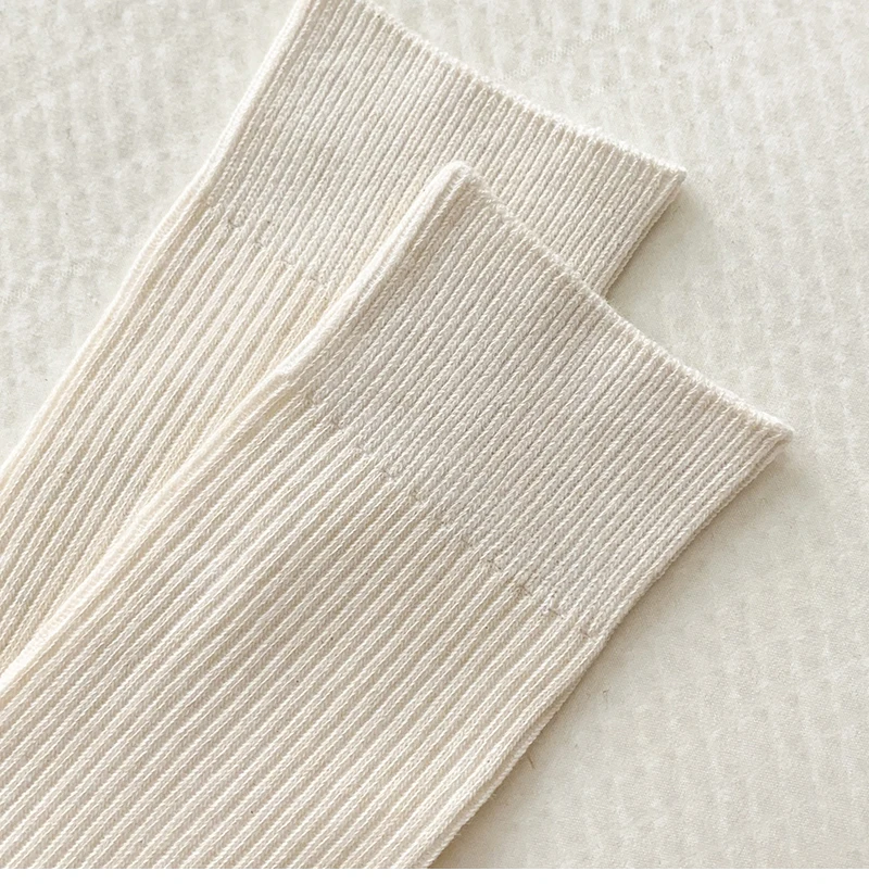 Mode Frauen Strümpfe Neue Herbst Einfarbig Casual Plain Knie Hohe Socken frauen Japanischen Stil Lose Lange Socken Weibliche Bequeme – Detail 7