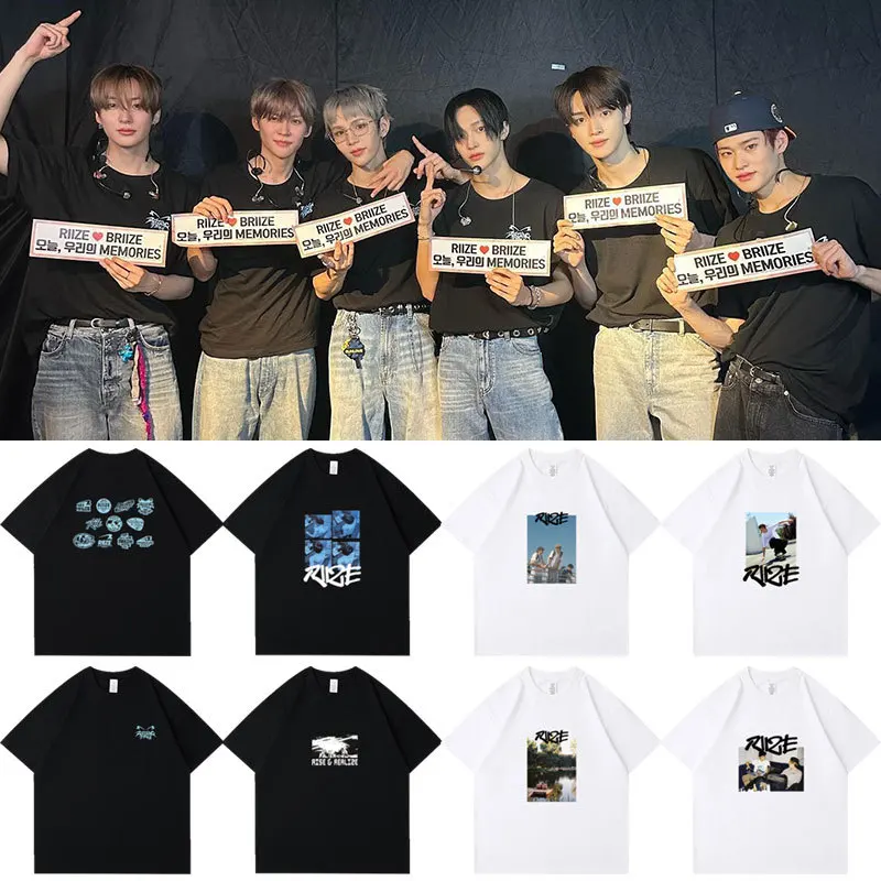 

RIIZE FAN-CON TOUR RIIZING DAY T-shirt Kpop Fashion Concert Same Fans Tops Summer Cotton Short Sleeve Tee Korean Loose T Shirt