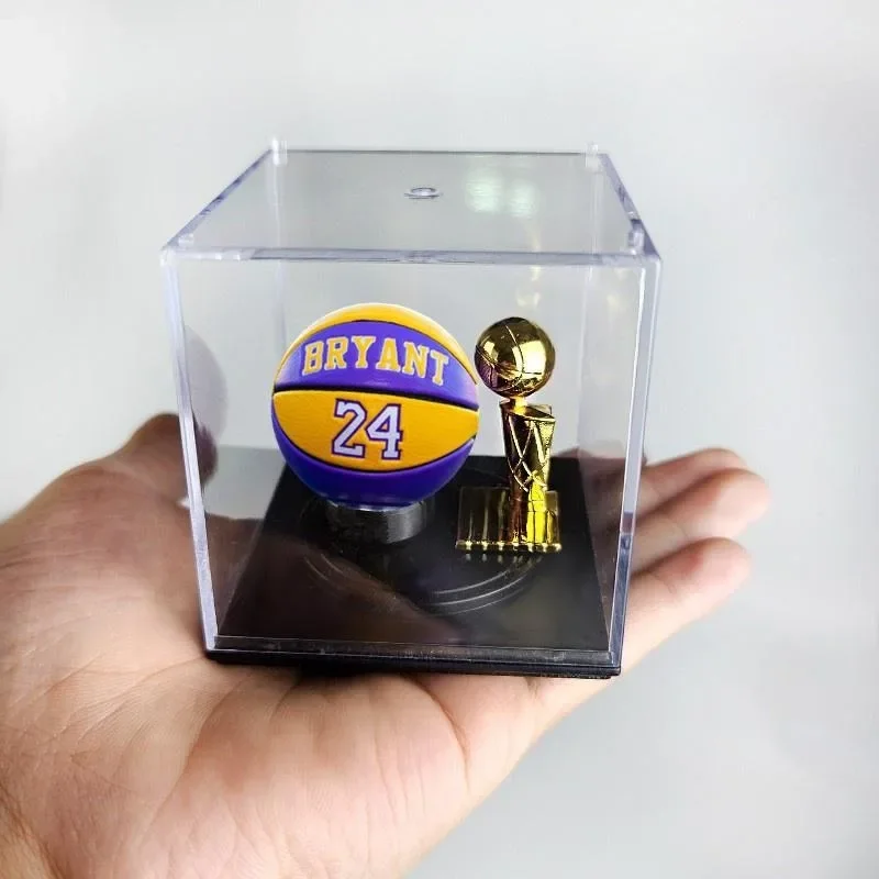 Creative Mini Trophy Decor Basketball Champion Trophy Collectibles Metal Cup Basketball Model Jewelry Car Decoration Gifts