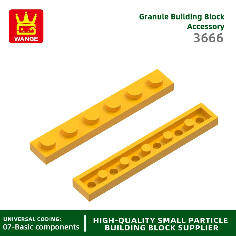 20 PCS/lot 3666 1x6 Basic Building Block Moc Loose Parts Compatible with Bricks DIY Children's Toy Assembly Gift Storage Box