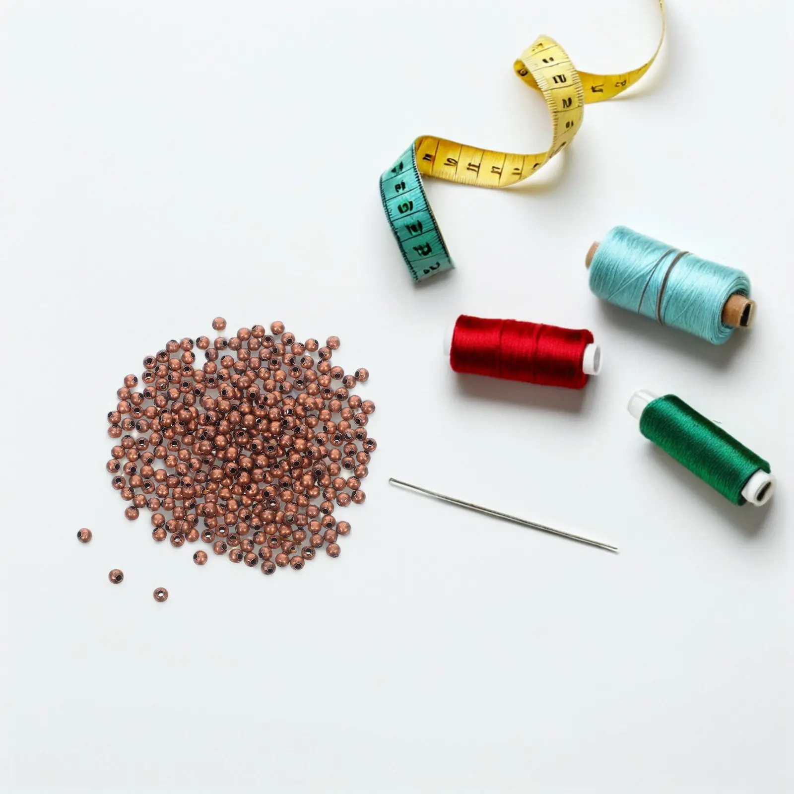 

300 шт. металлических бусин с большим отверстием, 1,5 мм, гладкие, железные, для изготовления украшений своими руками: браслетов, ожерелий, поделок