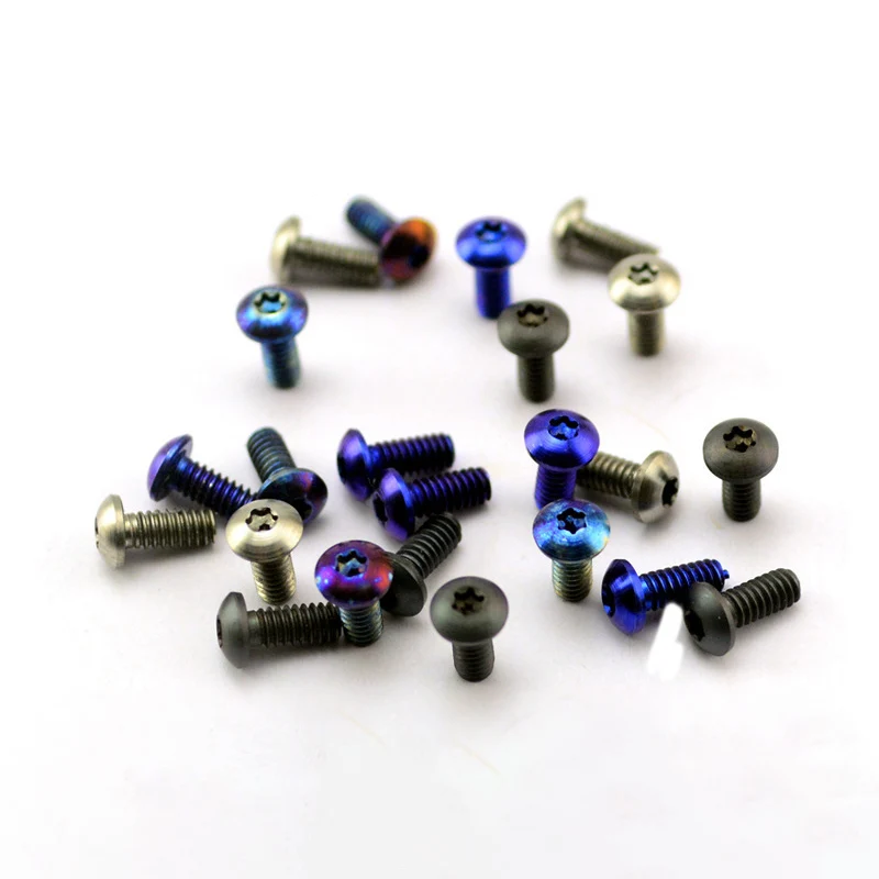 10pcs/lot 4 Sizes Custom Knife Handle Titanium Screws Nail Rivet T6 Torx Head 2-56 Thread for Back Clip Thumb Push STUD Spyderco