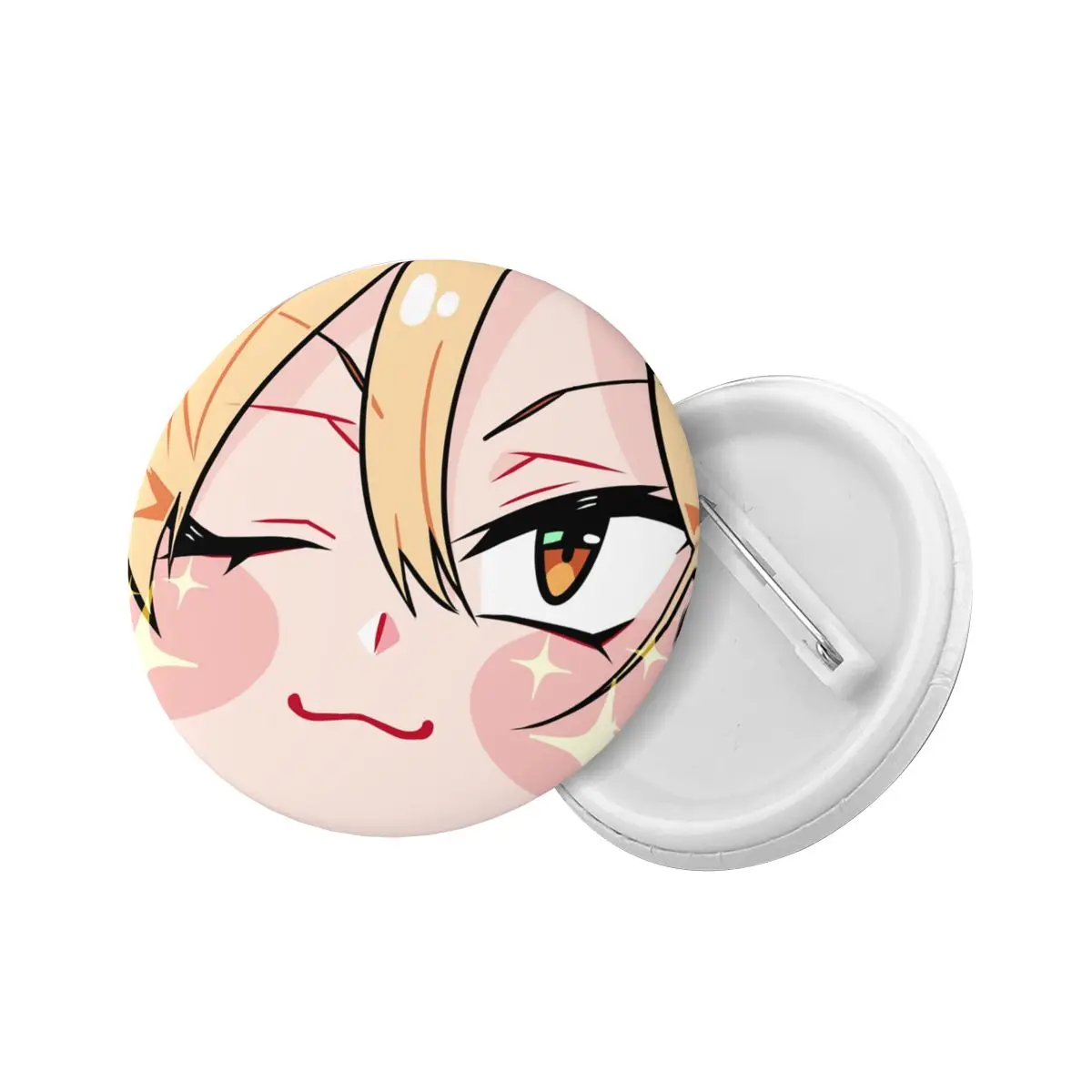 Genshin Impact Hifumi Face Pins Badges Funny Print Bags Pinback Buttons Brooch Girlfriend Gift