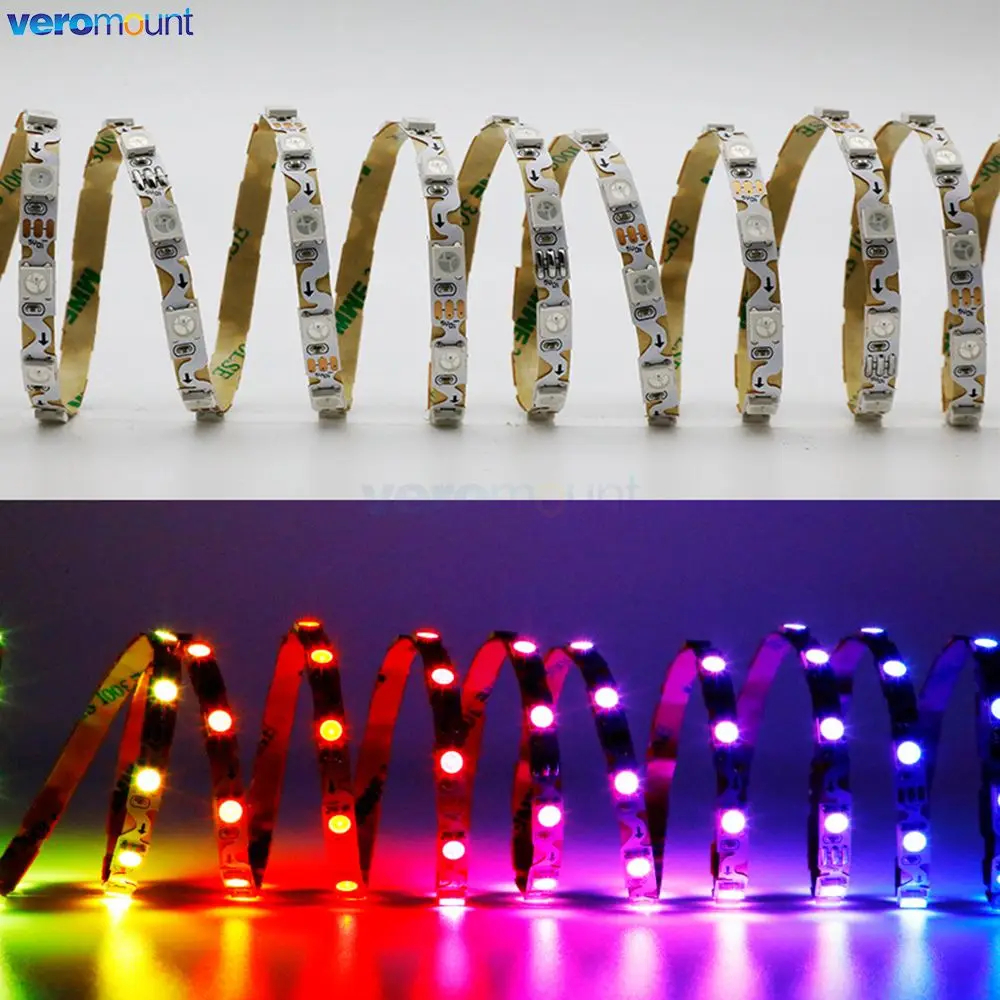 6mm Narrow With PCB S Shape Flexible Free Bending WS2812B 5050 SK6812 3535 SMD Addressable Pixel LED Strip 60/84LEDs/m 5V 12V DC