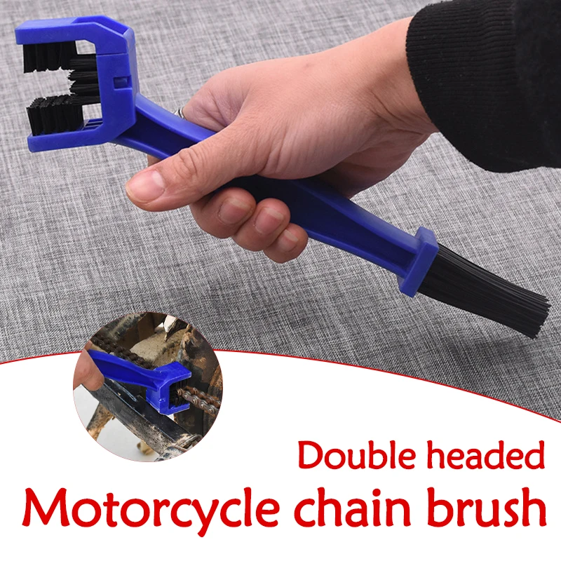 

Универсальная щетка для чистки цепи мотоцикла, двухсторонняя для инструмента для очистки маховика цепной звездочки