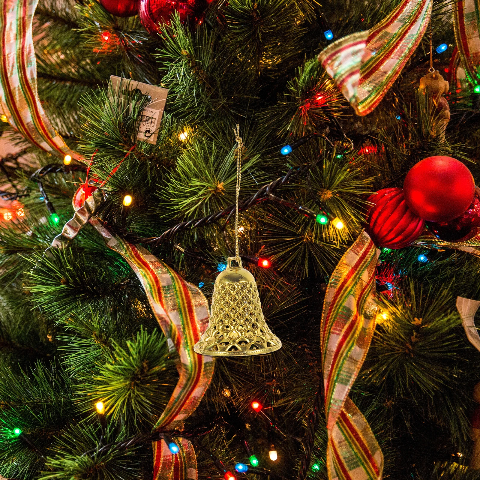 

12Pcs Xmas Tree Hanging Bells Plastic Bell Ornaments Christmas Decoration Props Festive Home Decor Christmas Tree Decorations