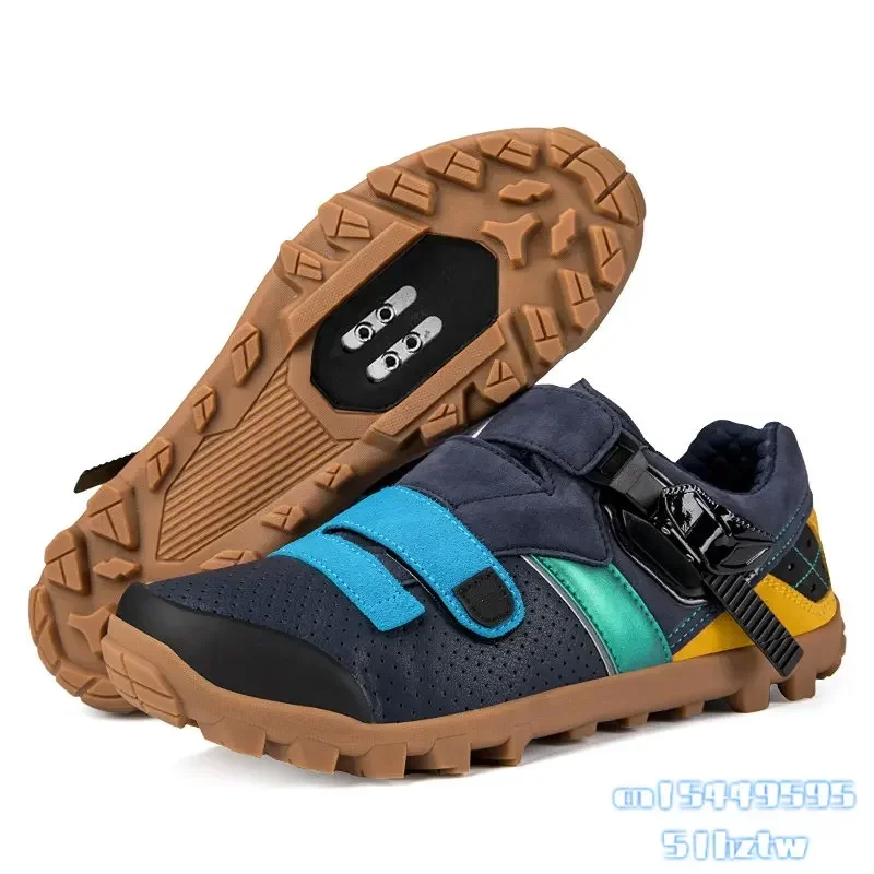 2024 Mountain Bike Shoes Men Cycling Sneaker MTB Cleats Shoes High Quality Male Sports Off Road Bicycle Boots Flat SPD Footwear