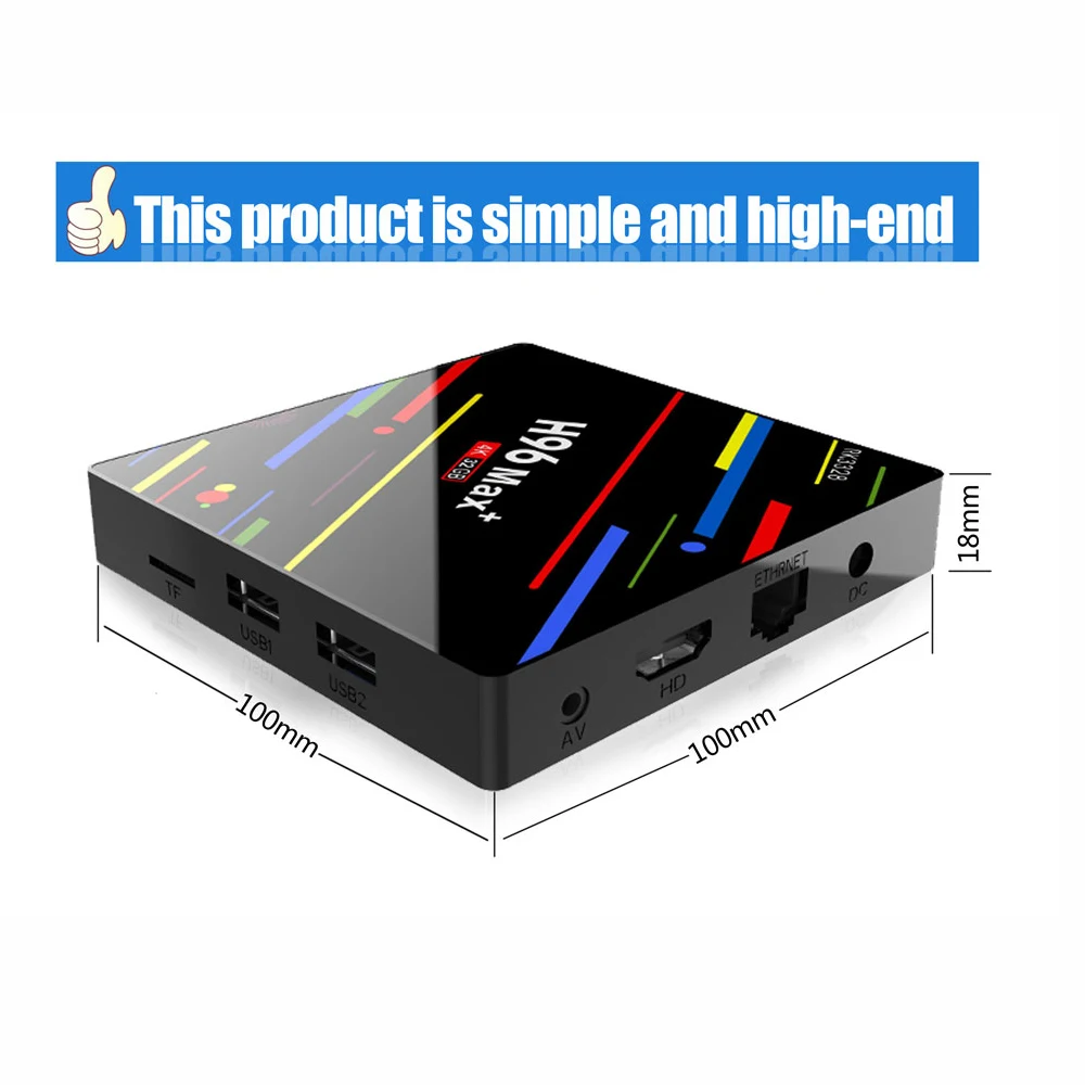 H96 Max Plus 4gb 64gb Android Tv Box 9.0 Smart TVBox RK3328 2.4G/5Ghz Wifi HDR 4K H.265 4GB 32GB H96MAX Media Player Set Top Box