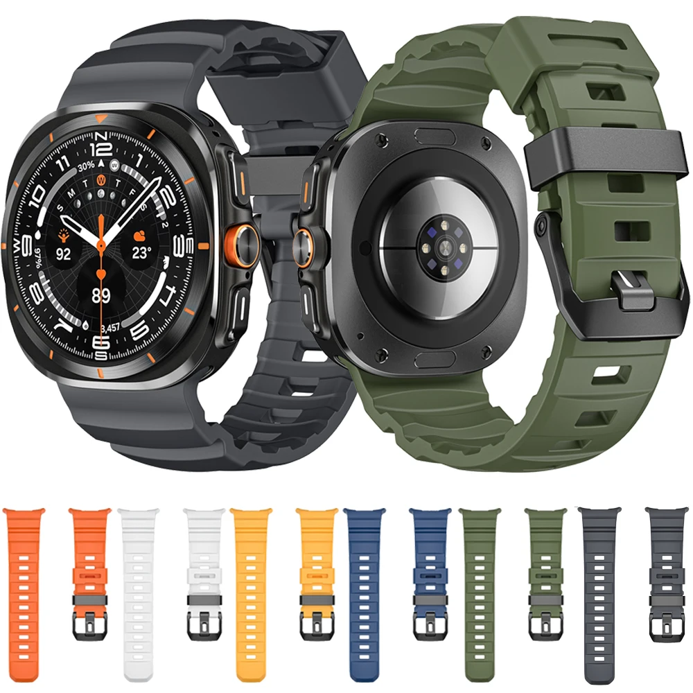 

Trail Silicone Strap for Samsung Galaxy Watch Ultra Sport Bracelet Belt Accessories for Samsung Galaxy Watch 8-7 Ultra 47mm Band