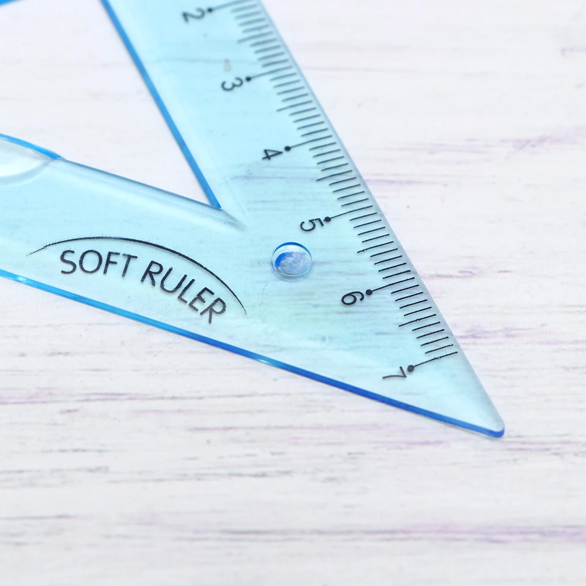 

4 pcs Set Rulers Bendable Clear Geometry Rulers Stationery For Kids School Use Wave Shape Transparent Blue