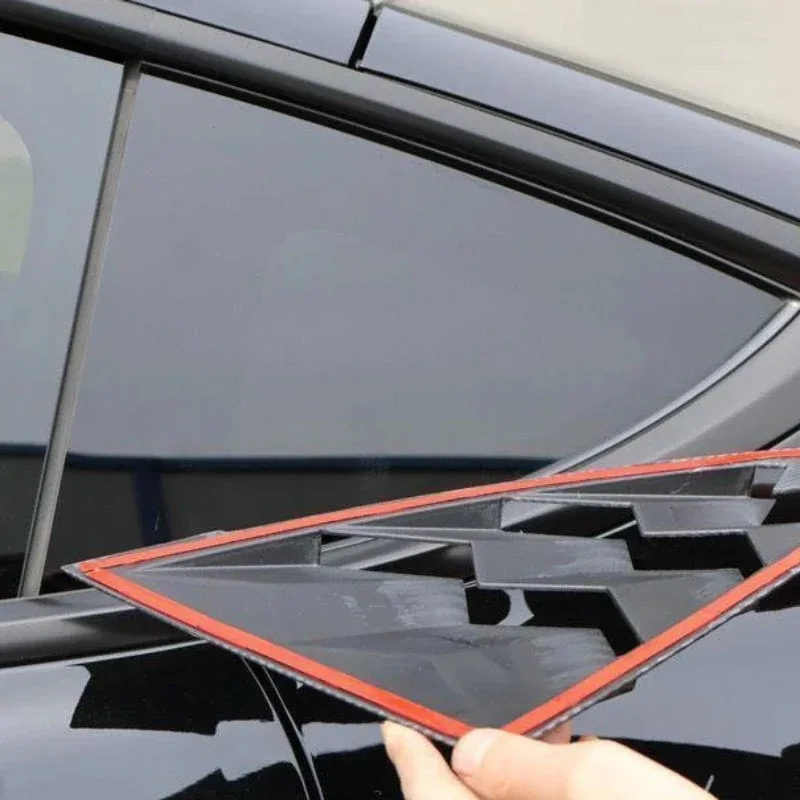 For Tesla Model 3 Y 2021-2023 ABS Carbon Fiber Car Rear Side Triangle Window Louver Spoiler Trim Exterior Car Accessories