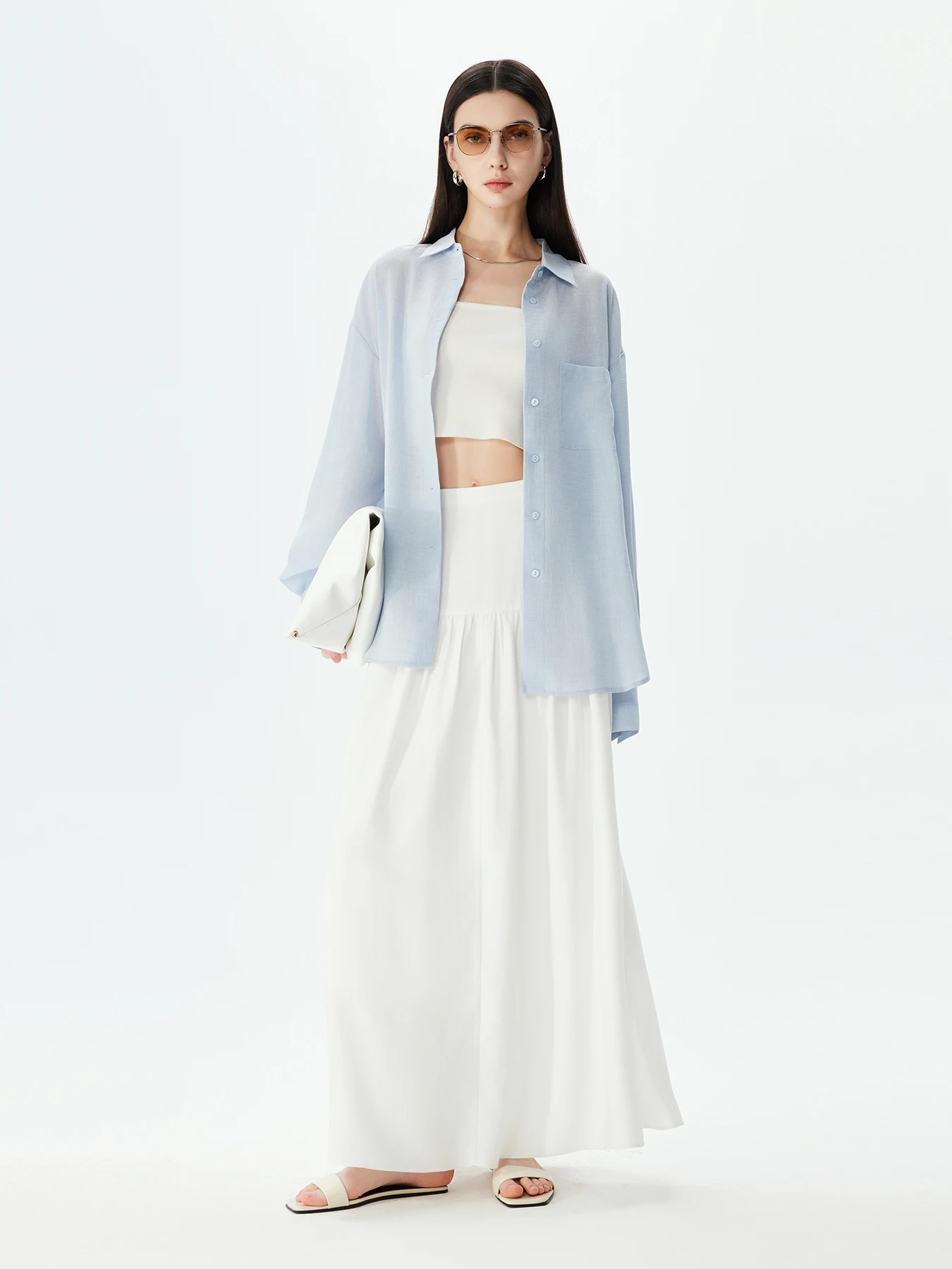   River Bla Label mat INS Sle Airy Tee-acétate irt Dstring orts Jupe Ensemble Femme Faion Printemps...