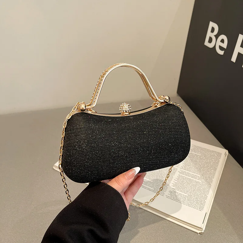 

2025 Niche Box Bag, Chain Strap for Evening Events Fall Winter Trendy Shoulder Bag Box Shape Chic