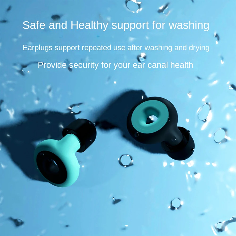 MERALL Sleep Noise Reduction Earplug Soft Silicone Ear Muffs Noise Protection Travel Reusable Swimming Waterproof Ear Plugs