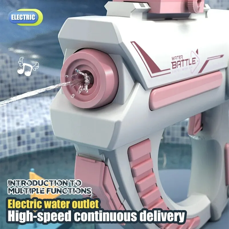 Space Electric Automatic Water Storage Gun Portable Children Summer Beach Outdoor Fight Fantasy Toys for Boys Kids Adult Game