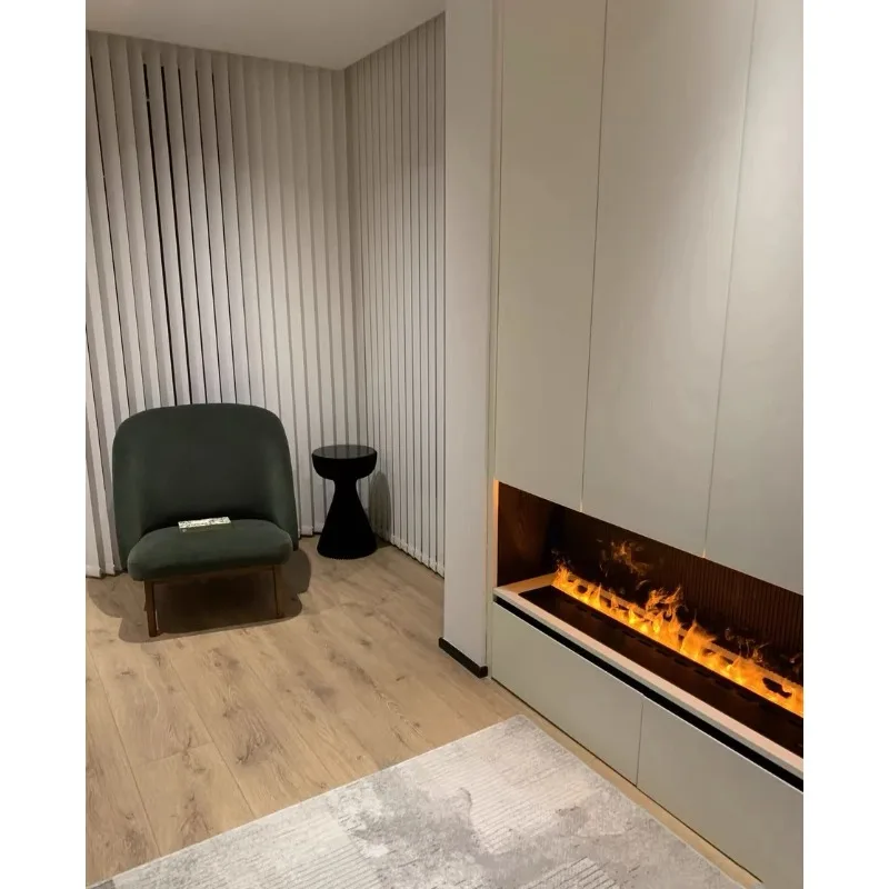 3D Flame LED Fire Water Vapor Steam Electric Fireplace Luxury Home Customization European Style Remote Insert Metal Energy