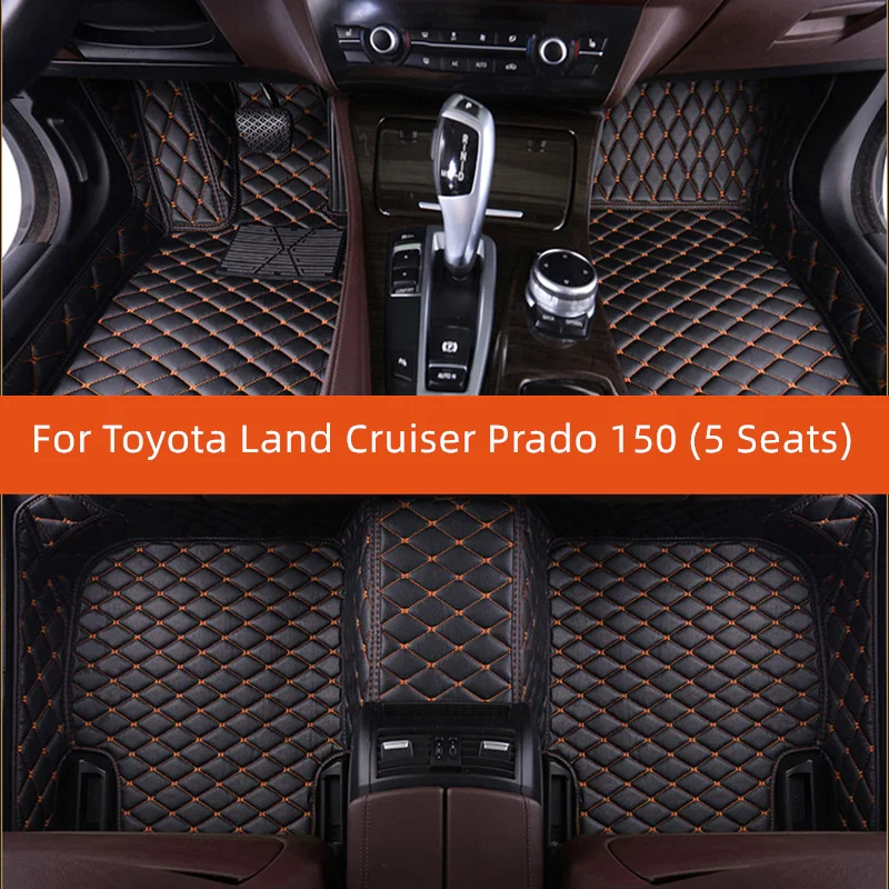

Custom Leather Car Floor Mat For Toyota Land Cruiser Prado 150 (5 Seats) 2022 2021 2020 2019 2018 Car Mat Interior Accessories