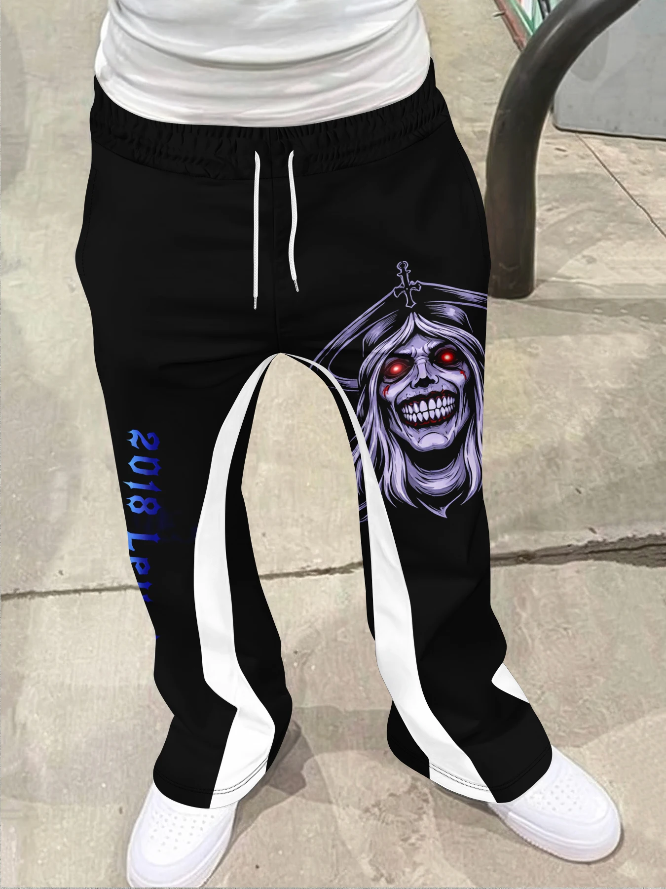 Pantalon micro-évasé décontracté imprimé pour homme, style streetwear américain, tendance, incroyablement polyvalent et à la mode, passe-partout