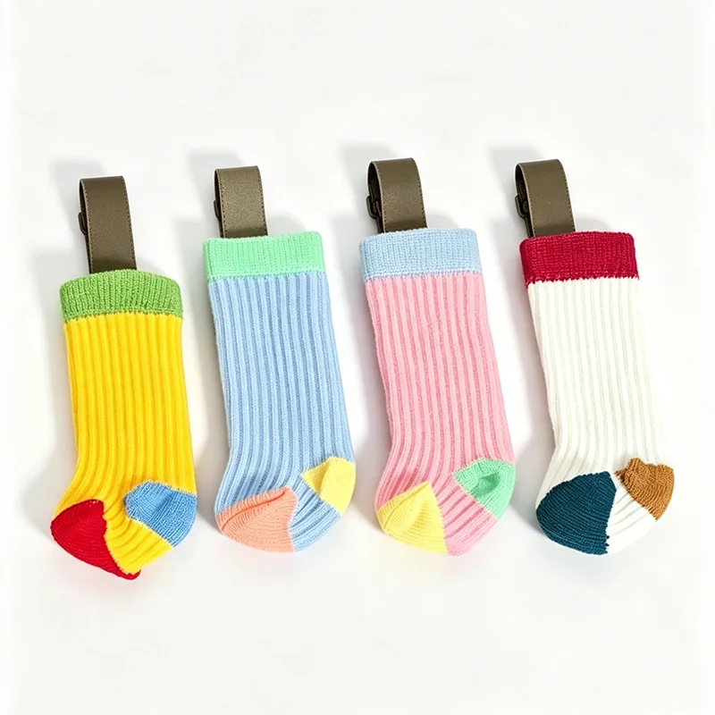 Mini Socks Notebook Tie Strap Pen Pouch Organizer Colorful Dopamine Color Student Stationery Journal Decor Supplies