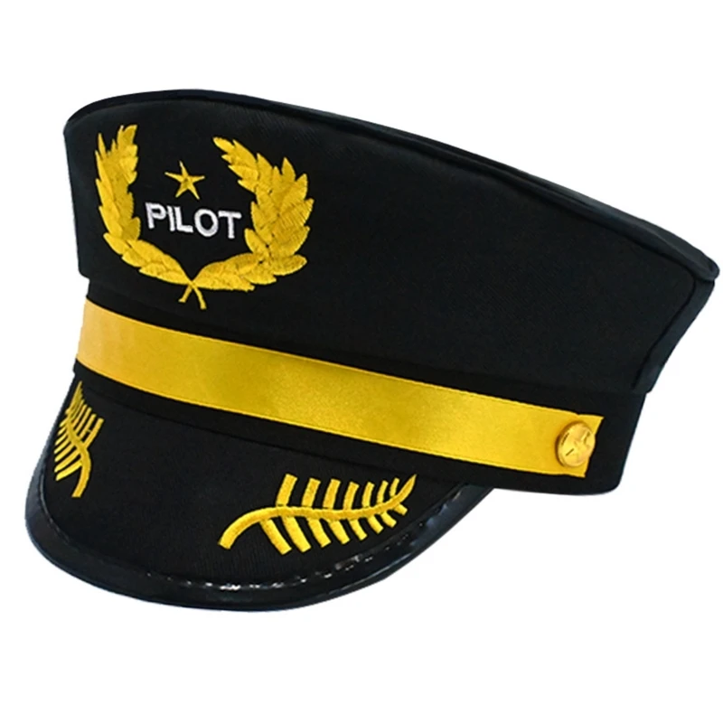 Stylish Flyer Hat Adjustable Captain Hat Sun Protecting Comfortable Hat for Aviation Enthusiasts And Outdoor Activity