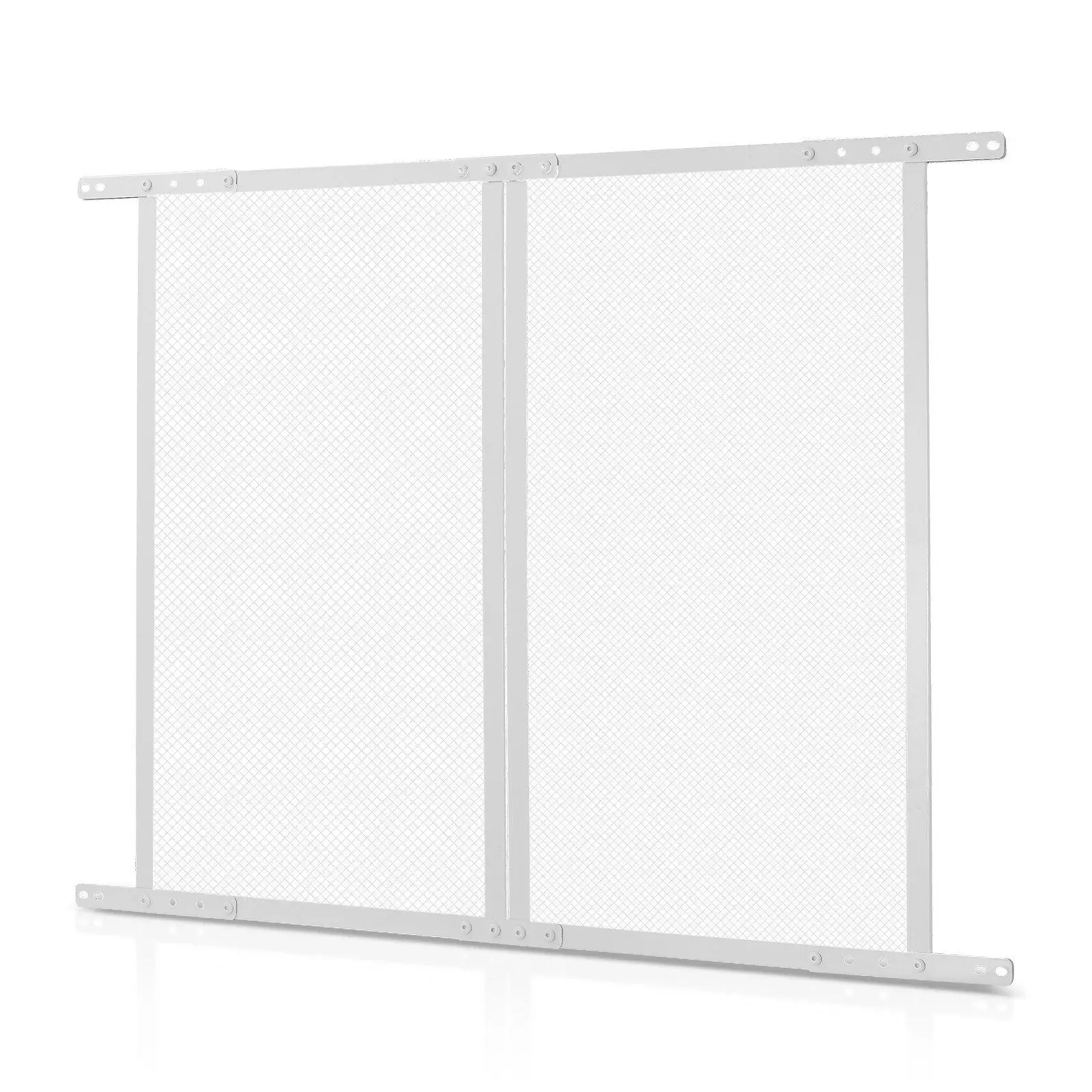 

Lightweight 28.5x31.5in Aluminum Screen Door Protector for RV, Adjustable 33.5-39.5in, Ventilated Mesh, White