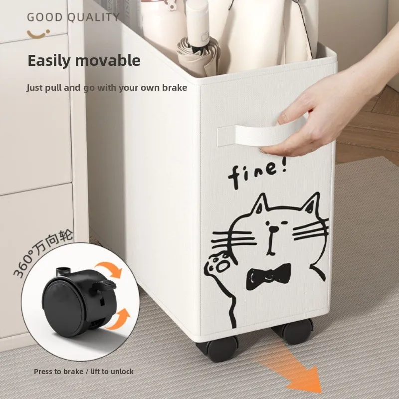 40cm Folding Laundry Basket Large Capacity Storage Box With Roller For Clothes Fitness Equipment Snack Toy Office Organizer Box