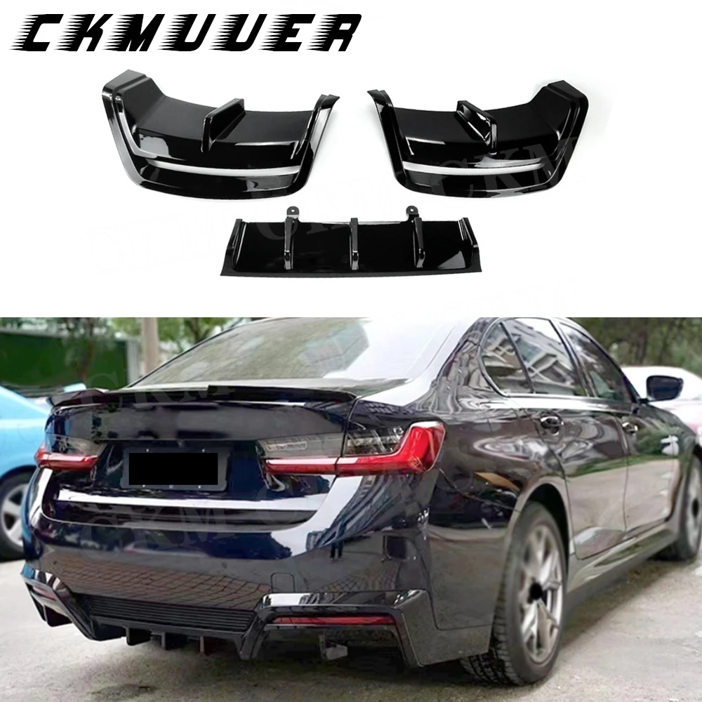 

Автомобильный диффузор заднего бампера, задний боковой разветвитель, спойлер, защита заднего бампера для моделей BMW I3 22, глянцевый черный, автомобильные аксессуары