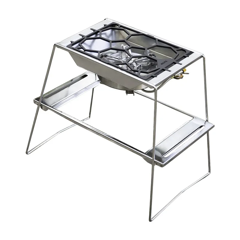 

Double Stove Table Sinking Optimus Stove Stainless Steel Cassette Stove Outdoor Camping Fireplace One Unit Frame