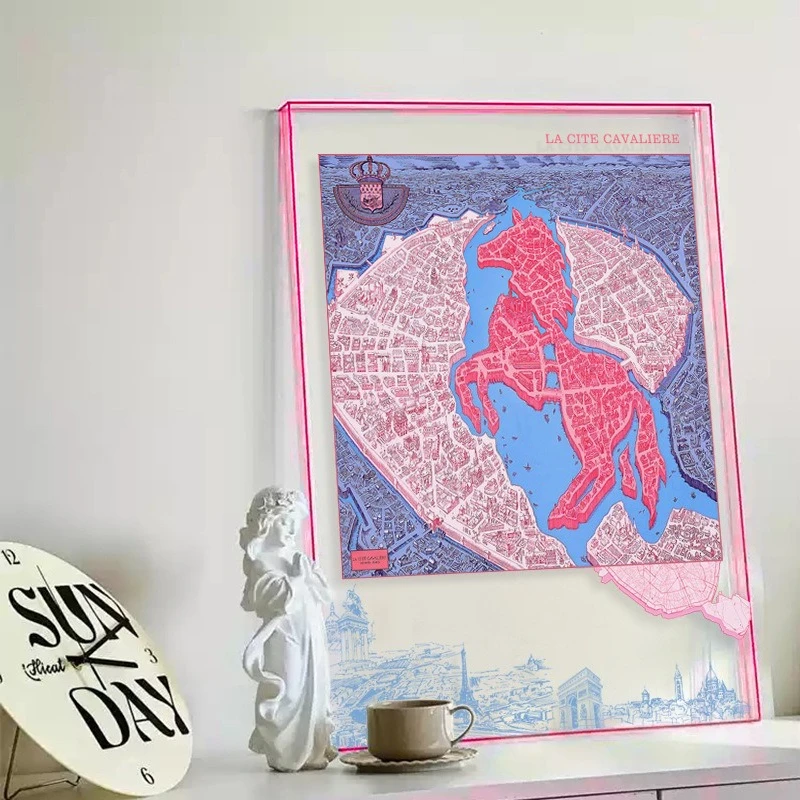 Modern simple acrylic silk scarf hanging painting dopamine living room decorative painting